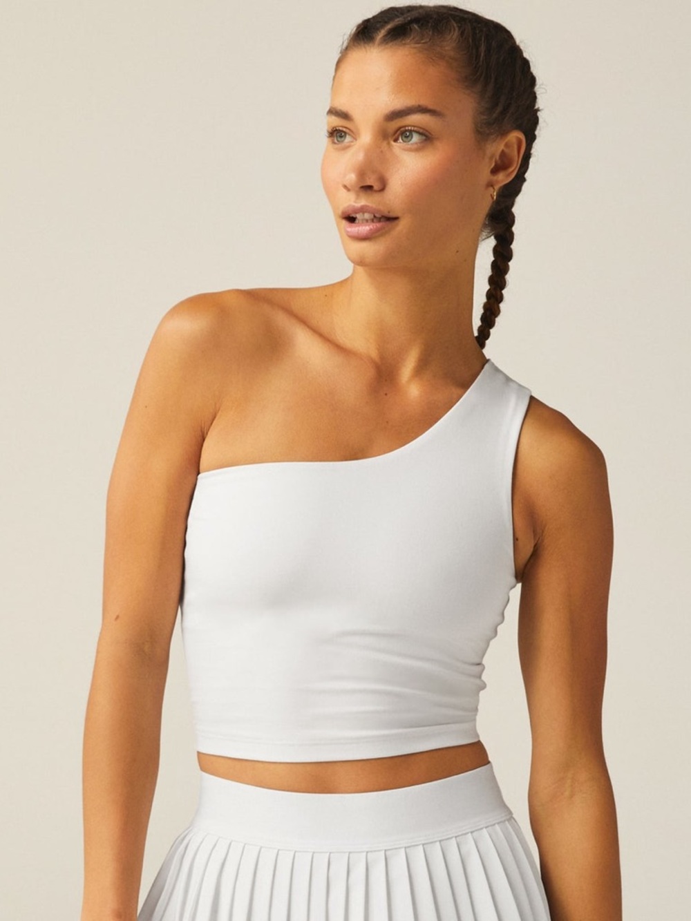Beyond Yoga White One-Shoulder Tank Top